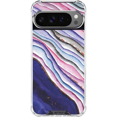 Violet Watercolor Geode Google Pixel 10 Pro XL Clear Case