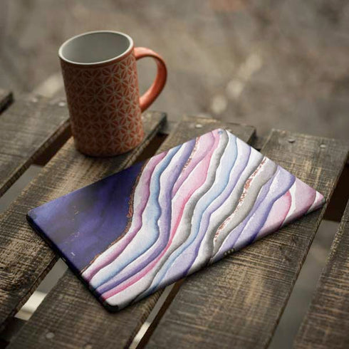 Violet Watercolor Geode iPad Skins