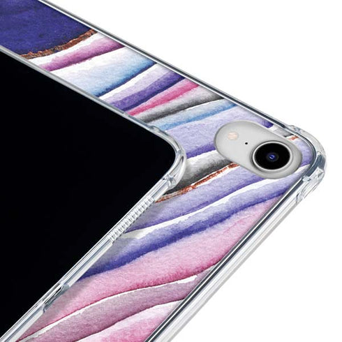 Violet Watercolor Geode iPad 11th Gen (2025) Clear Case