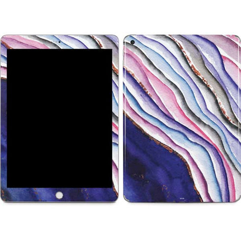 Violet Watercolor Geode Apple iPad Skin