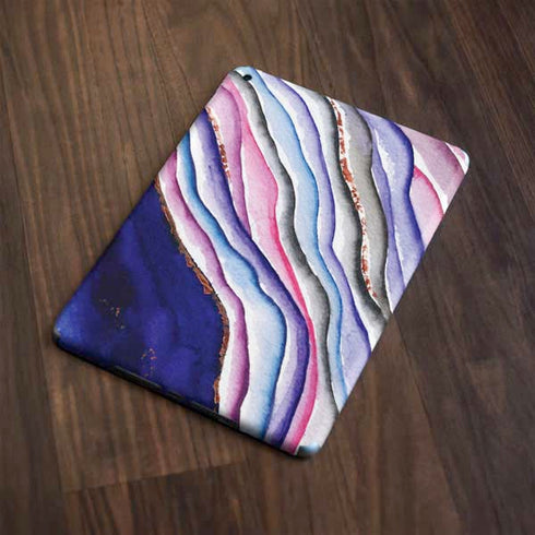 Violet Watercolor Geode Apple iPad Skin