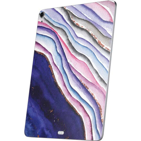 Violet Watercolor Geode Apple iPad Air Skin
