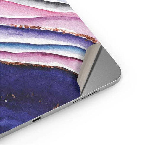 Violet Watercolor Geode Apple iPad Air Skin