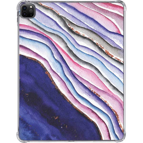 Violet Watercolor Geode iPad Pro 11in (2024) Clear Case