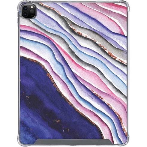 Violet Watercolor Geode iPad Cases