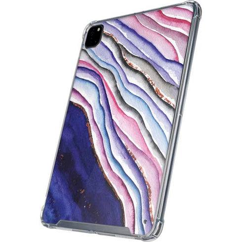 Violet Watercolor Geode iPad Cases