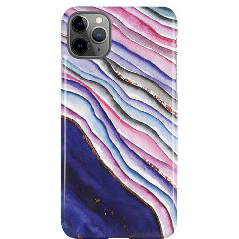 Violet Watercolor Geode iPhone Cases