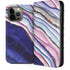 Violet Watercolor Geode iPhone 14 Pro Max Folio Case