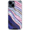 Violet Watercolor Geode iPhone 15 Clear Case