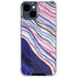 Violet Watercolor Geode iPhone 15 Clear Case