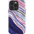 Violet Watercolor Geode iPhone 15 Pro Impact Case