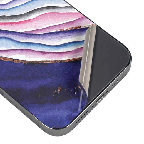 Violet Watercolor Geode iPhone 15 Pro Max Skin