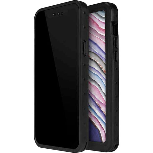 Violet Watercolor Geode iPhone 15 Pro Waterproof Case