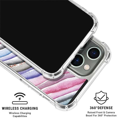 Violet Watercolor Geode iPhone 16 Pro Max Clear Case