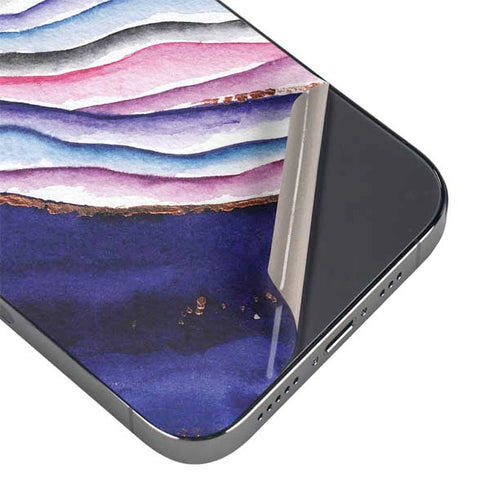 Violet Watercolor Geode iPhone 16 Pro Max Skin