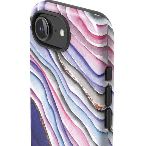 Violet Watercolor Geode iPhone 16e Impact Case