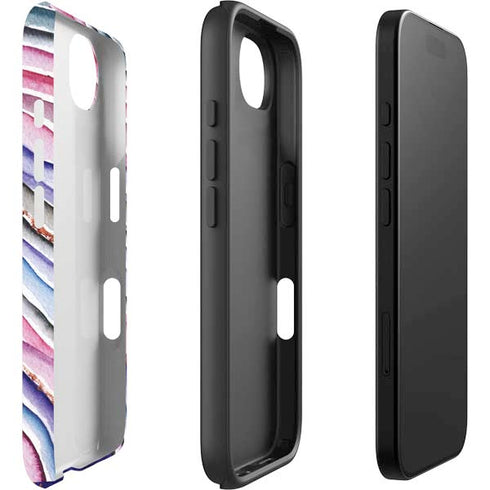 Violet Watercolor Geode iPhone 16e Impact Case