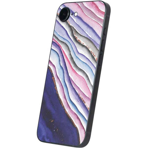 Violet Watercolor Geode iPhone 16e Skin