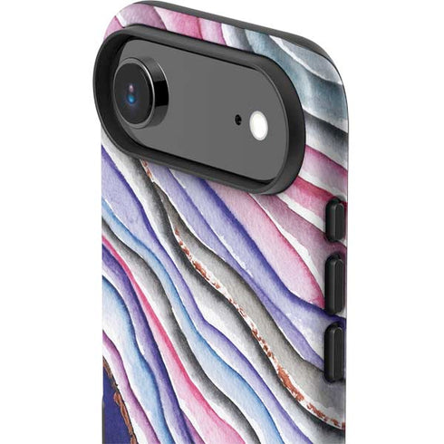 Violet Watercolor Geode iPhone 17 Air Impact Case