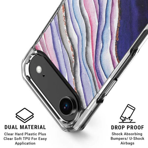 Violet Watercolor Geode iPhone 17 Air MagSafe Case