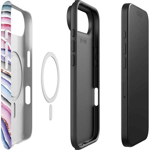 Violet Watercolor Geode iPhone 17 Air Magsafe Impact Case