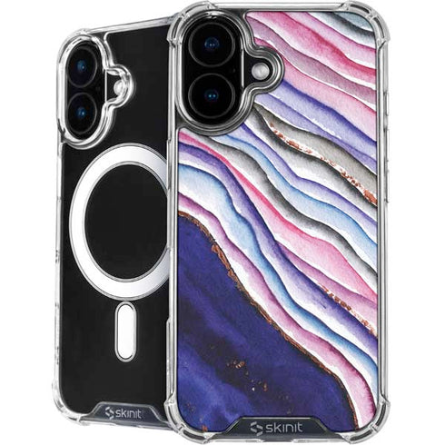 Violet Watercolor Geode iPhone 17 MagSafe Case