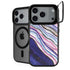 Violet Watercolor Geode iPhone 17 Pro Kickstand Case