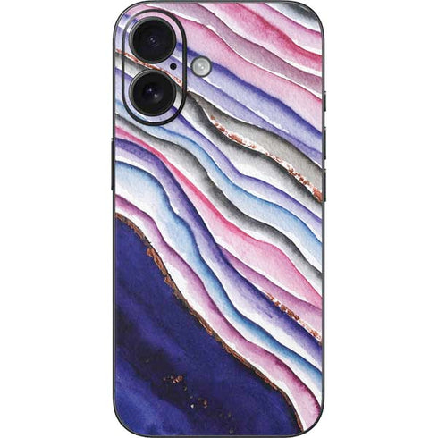 Violet Watercolor Geode iPhone 17 Skin
