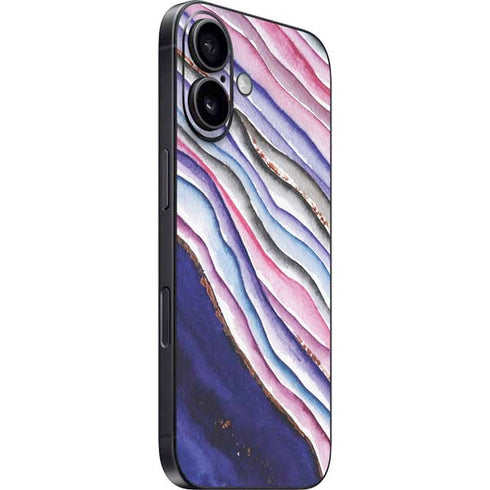 Violet Watercolor Geode iPhone 17 Skin