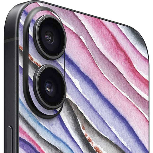 Violet Watercolor Geode iPhone 17 Skin