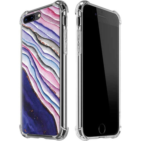 Violet Watercolor Geode iPhone Cases