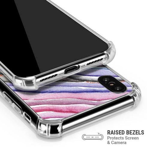 Violet Watercolor Geode iPhone X/XS Clear Case