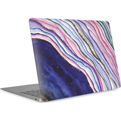 Violet Watercolor Geode Apple MacBook Air Skin