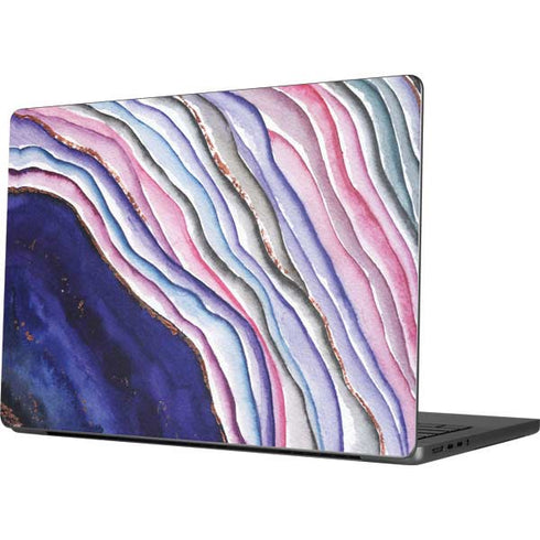 Violet Watercolor Geode Apple MacBook Pro 14-inch Skin