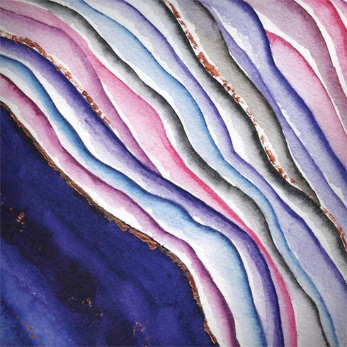 Violet Watercolor Geode MacBook Skins
