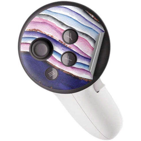 Violet Watercolor Geode Meta Quest 3S Skin