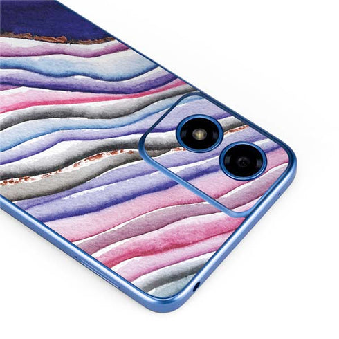 Violet Watercolor Geode Moto G Play 4G (2024) Skin
