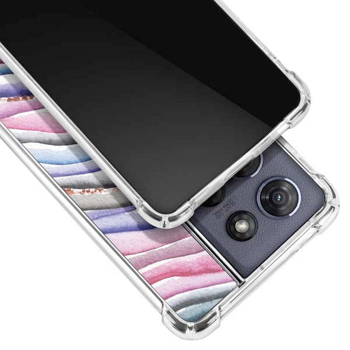Violet Watercolor Geode Moto G Stylus 5G (2025) Clear Case