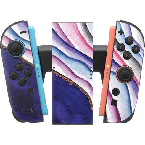 Violet Watercolor Geode Nintendo Switch 2 (2025) Joy-Con Controller Skin