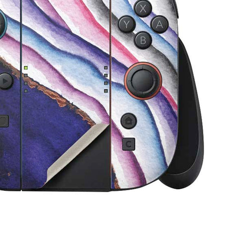 Violet Watercolor Geode Nintendo Switch 2 (2025) Joy-Con Controller Skin
