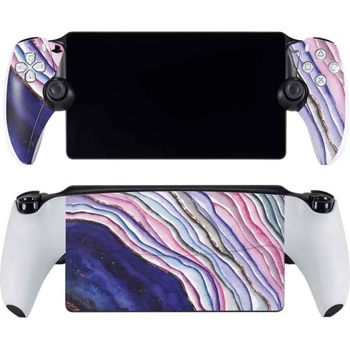 Violet Watercolor Geode PlayStation Portal Remote Player Skin