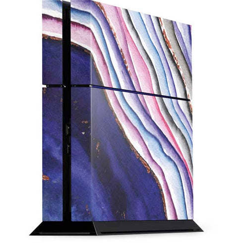 Violet Watercolor Geode PlayStation PS4 Skins