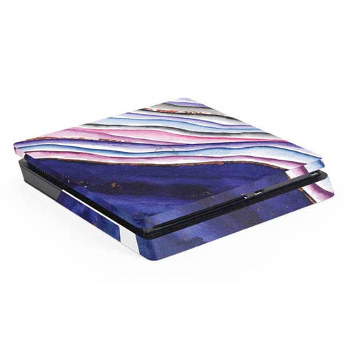Violet Watercolor Geode PlayStation PS4 Skins