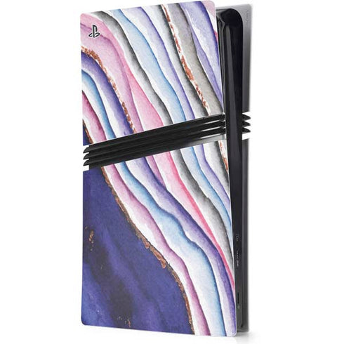 Violet Watercolor Geode PlayStation PS5 Skins