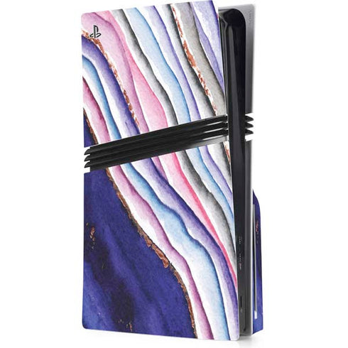 Violet Watercolor Geode PlayStation PS5 Skins