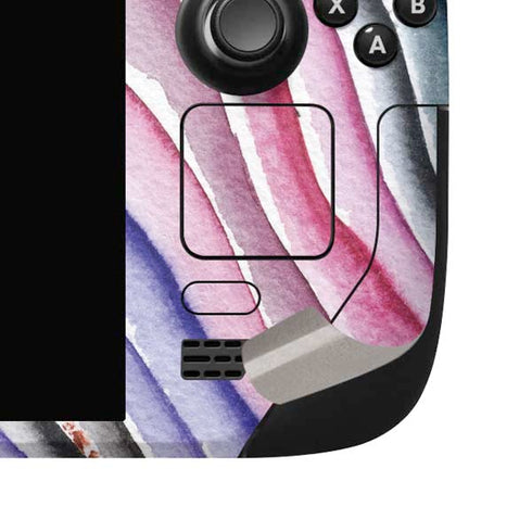 Violet Watercolor Geode Steam Deck Handheld Gaming Computer OLED Skin