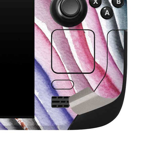 Violet Watercolor Geode Steam Deck Handheld Gaming Computer Skin