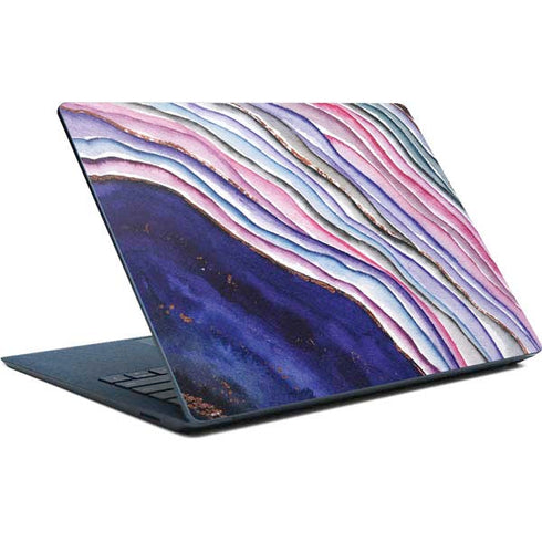 Violet Watercolor Geode Surface Laptop Skin