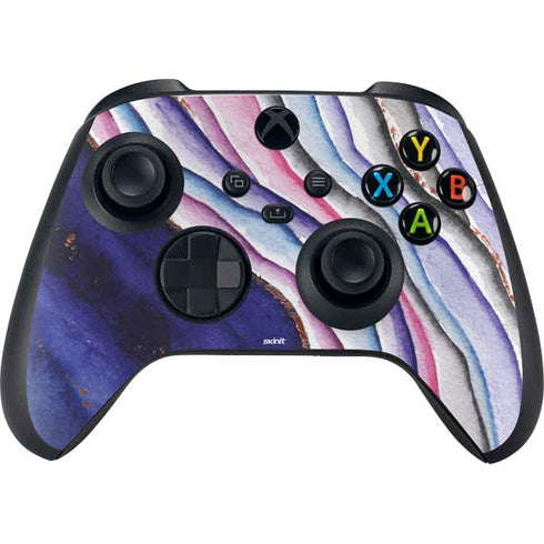 Violet Watercolor Geode Xbox Series X Skins