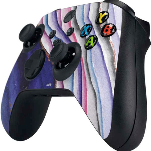 Violet Watercolor Geode Xbox Series X Controller Skin